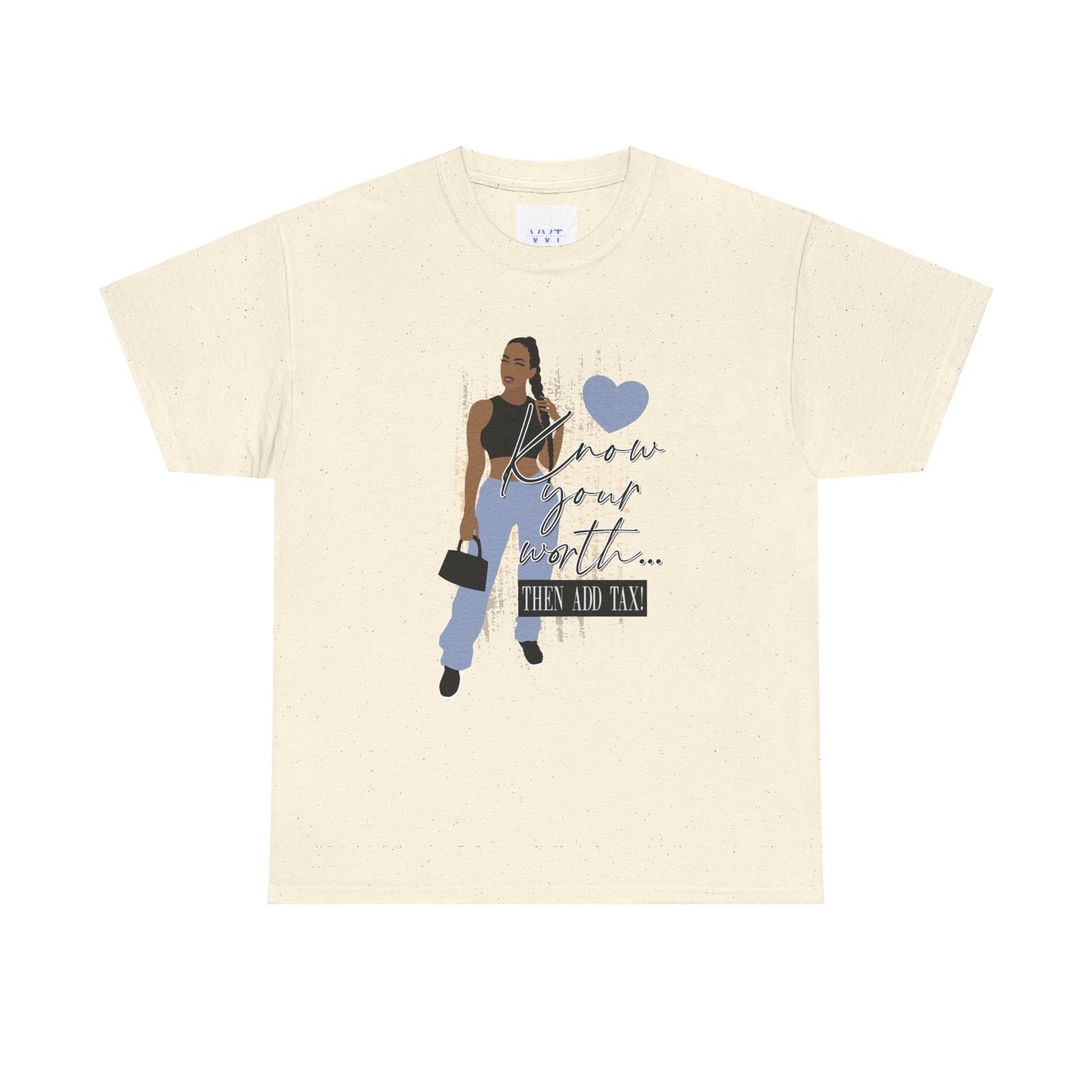 “Know Your Worth, Then Add Tax” Women Empowerment T-Shirt - Black Crop Top