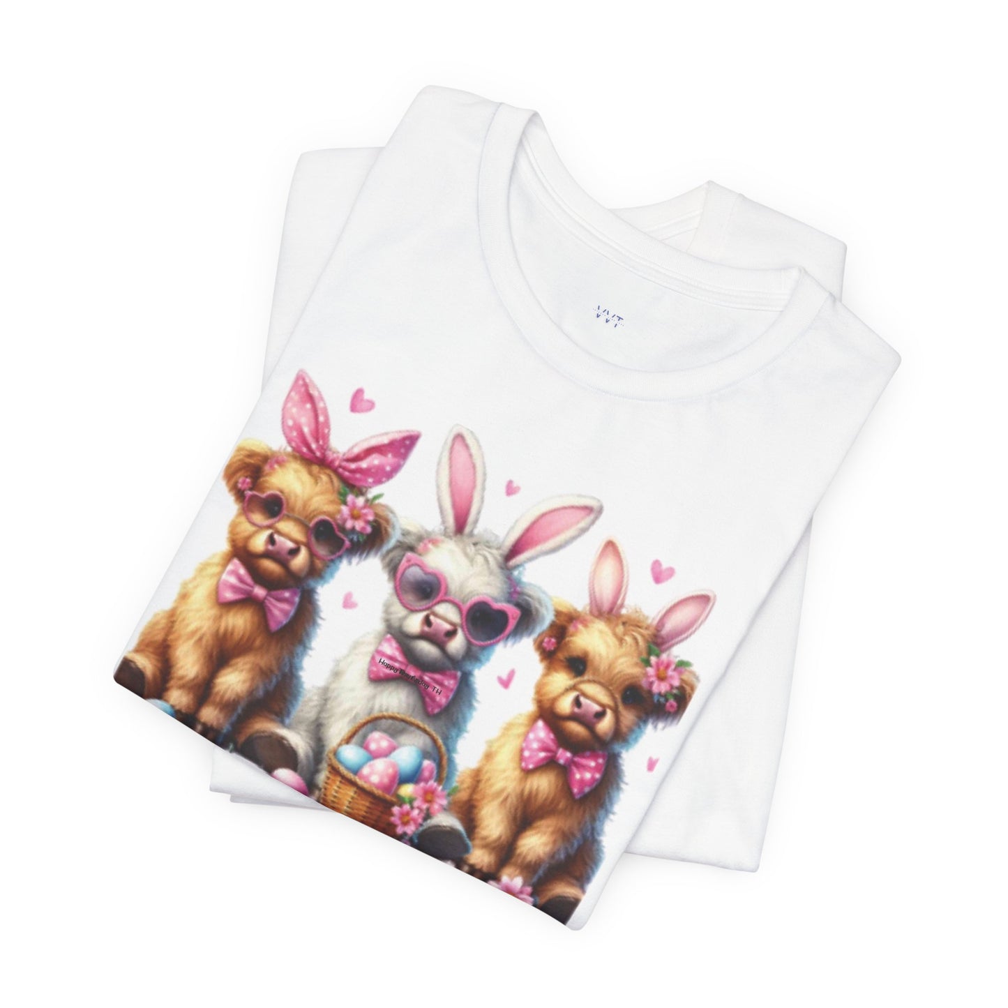 Highland Cows Happy Easter Tshirt - Unisex Tee