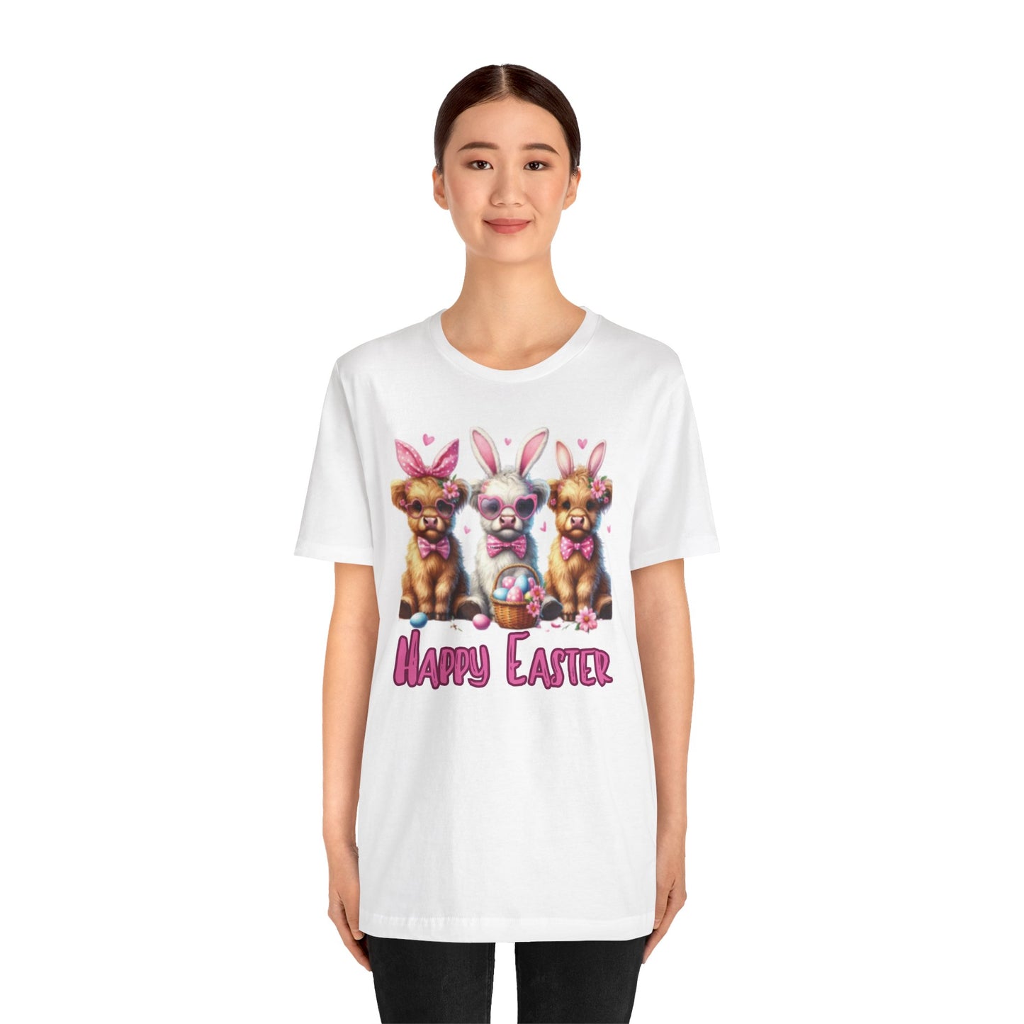 Highland Cows Happy Easter Tshirt - Unisex Tee