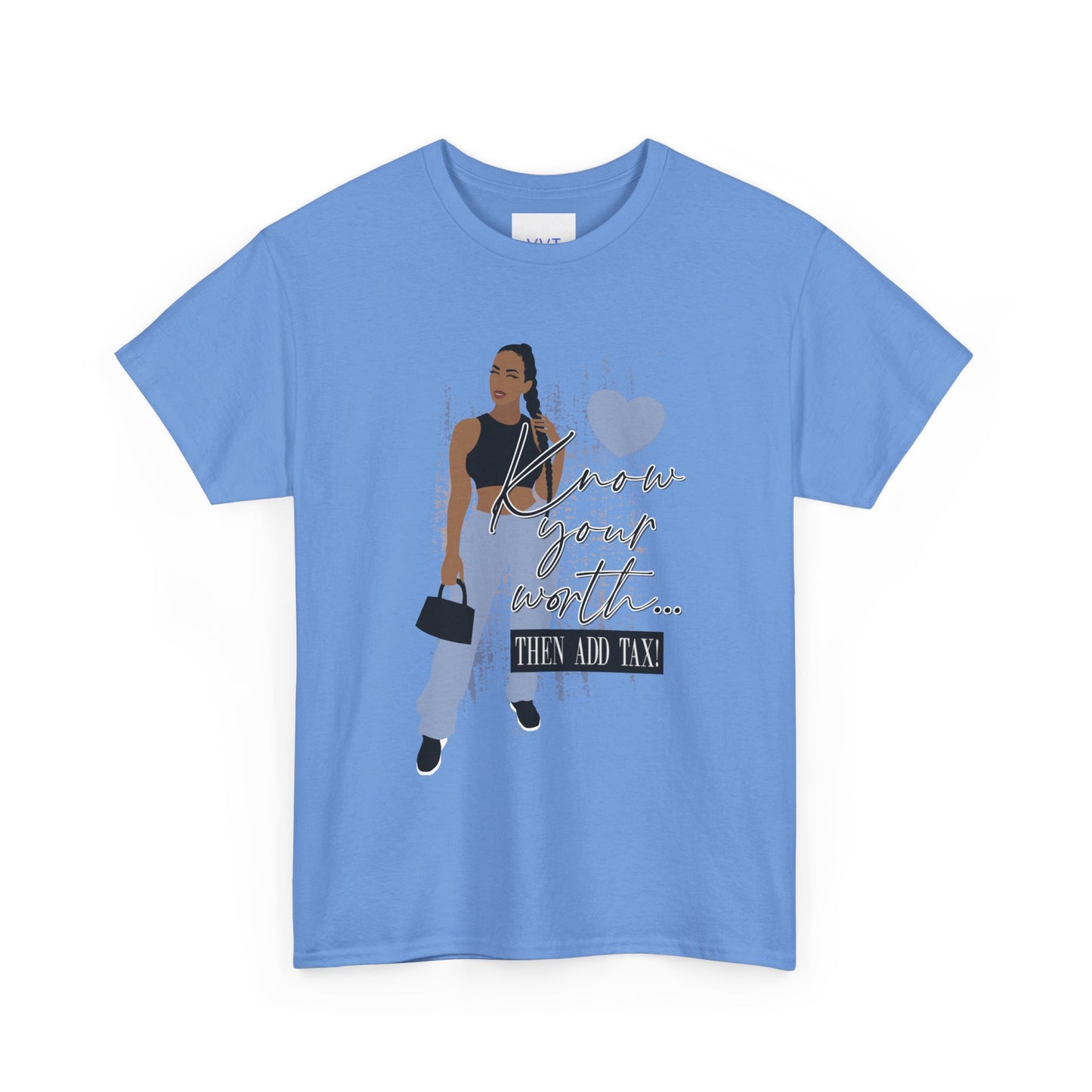 “Know Your Worth, Then Add Tax” Women Empowerment T-Shirt - Black Crop Top