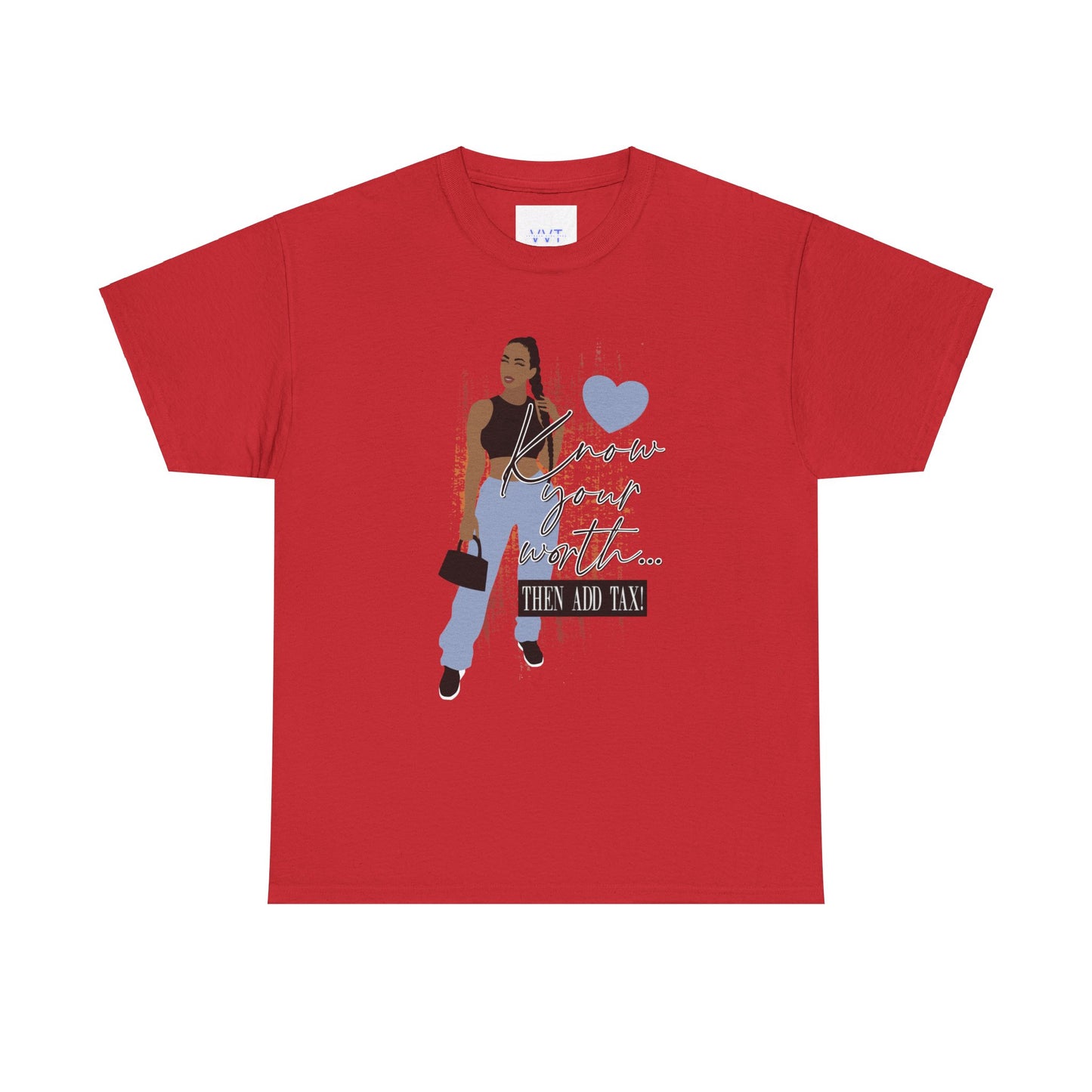 “Know Your Worth, Then Add Tax” Women Empowerment T-Shirt - Black Crop Top
