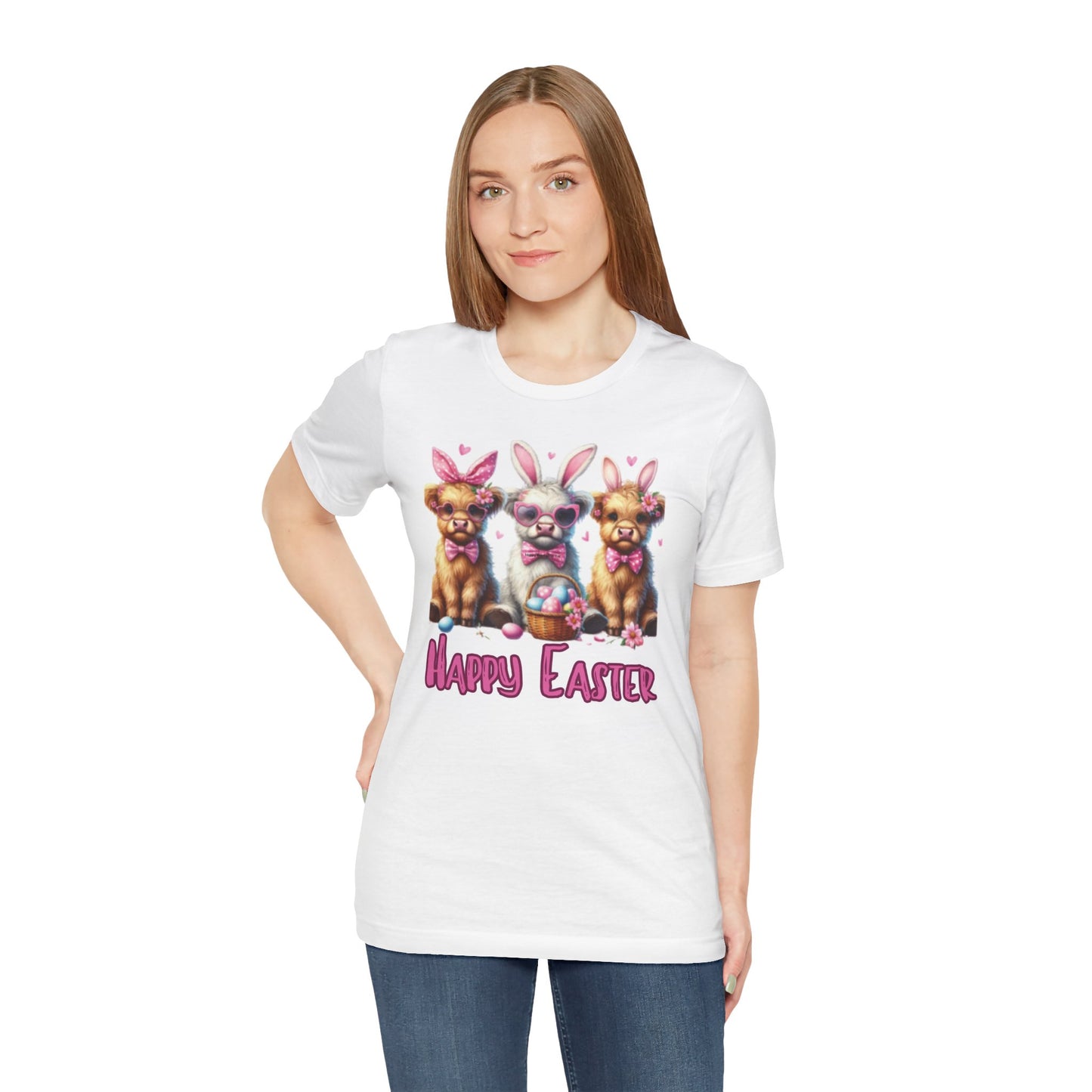 Highland Cows Happy Easter Tshirt - Unisex Tee