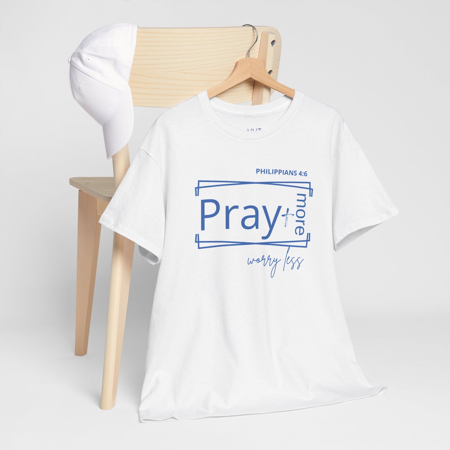 White & Blue - Pray More, Worry Less Philippians 4:6