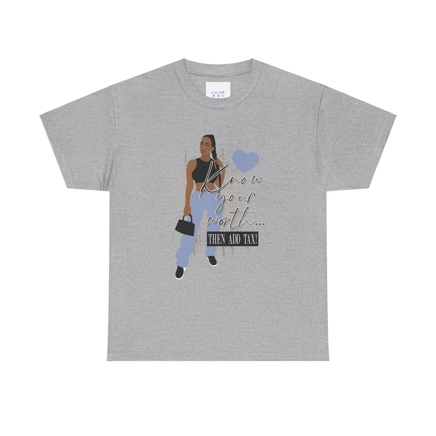 “Know Your Worth, Then Add Tax” Women Empowerment T-Shirt - Black Crop Top