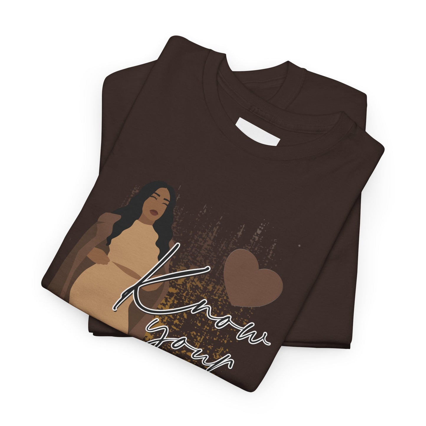 “Know Your Worth, Then Add Tax” Women Empowerment T-Shirt - Tan Outfit