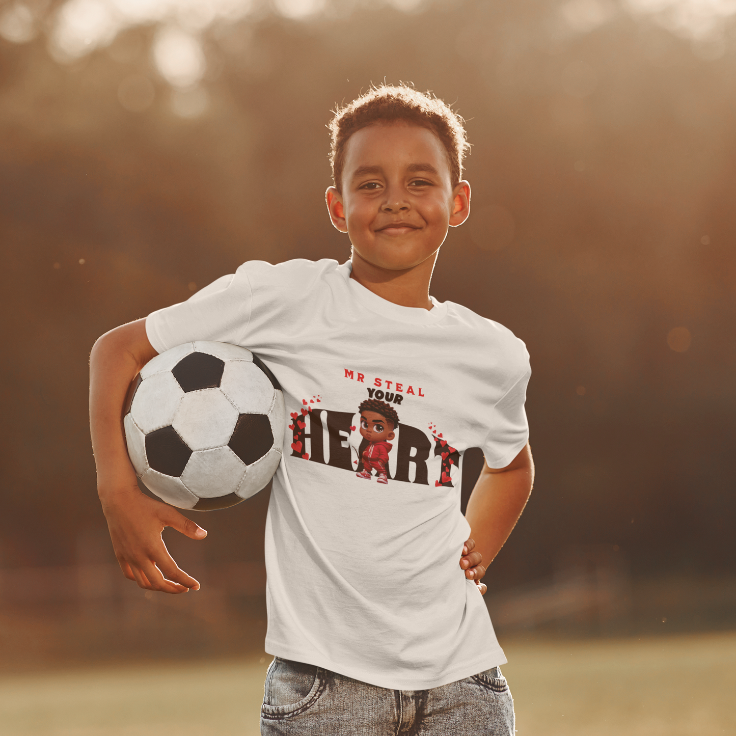 Kids Tee - Mr Steal Your Heart Boy Design
