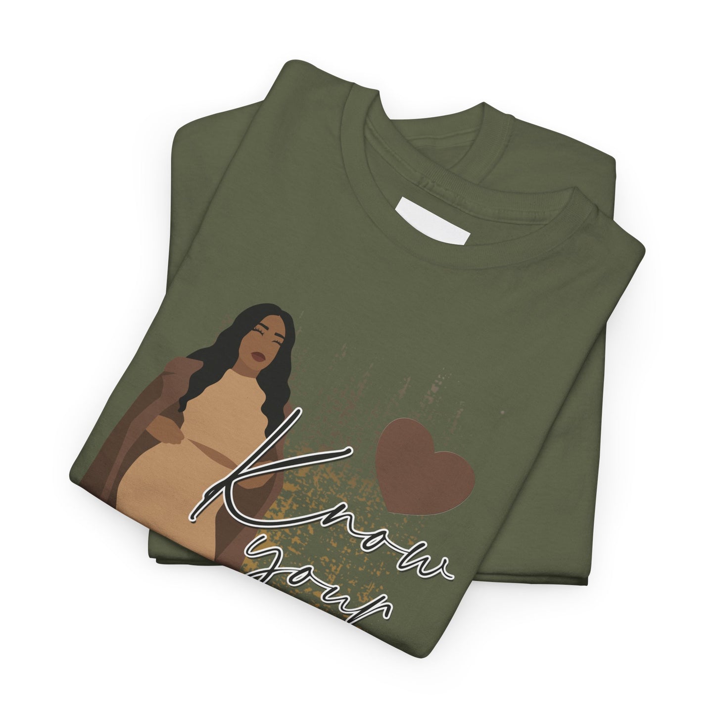 “Know Your Worth, Then Add Tax” Women Empowerment T-Shirt - Tan Outfit