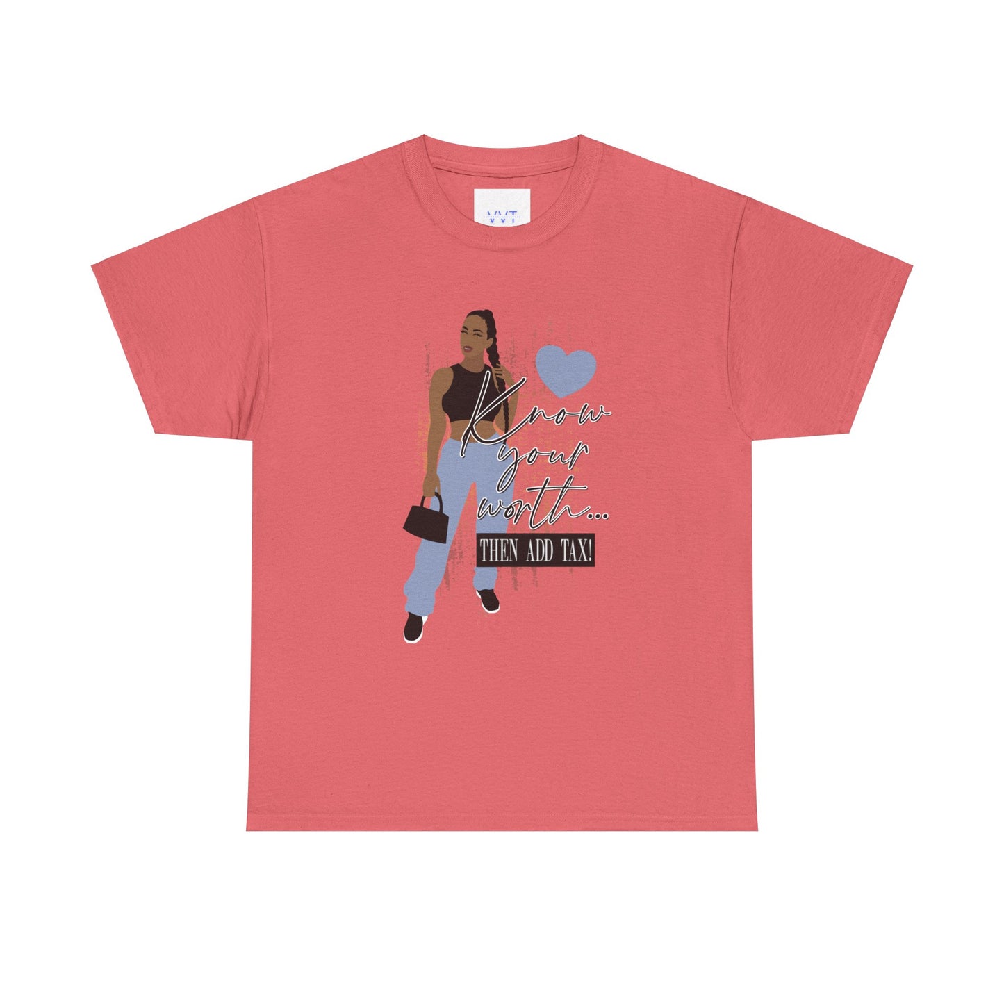 “Know Your Worth, Then Add Tax” Women Empowerment T-Shirt - Black Crop Top
