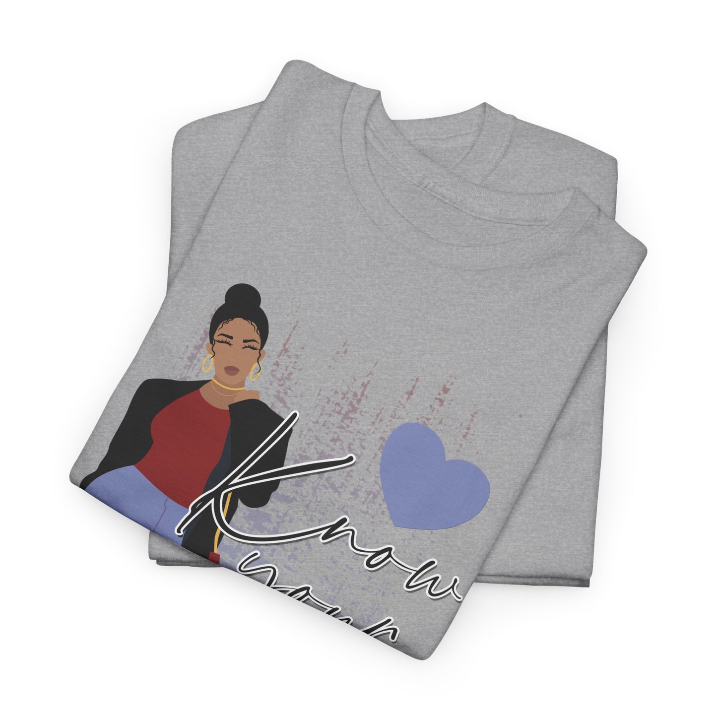 “Know Your Worth, Then Add Tax” Women Empowerment T-Shirt - Red Shirt w/ Black Jacket