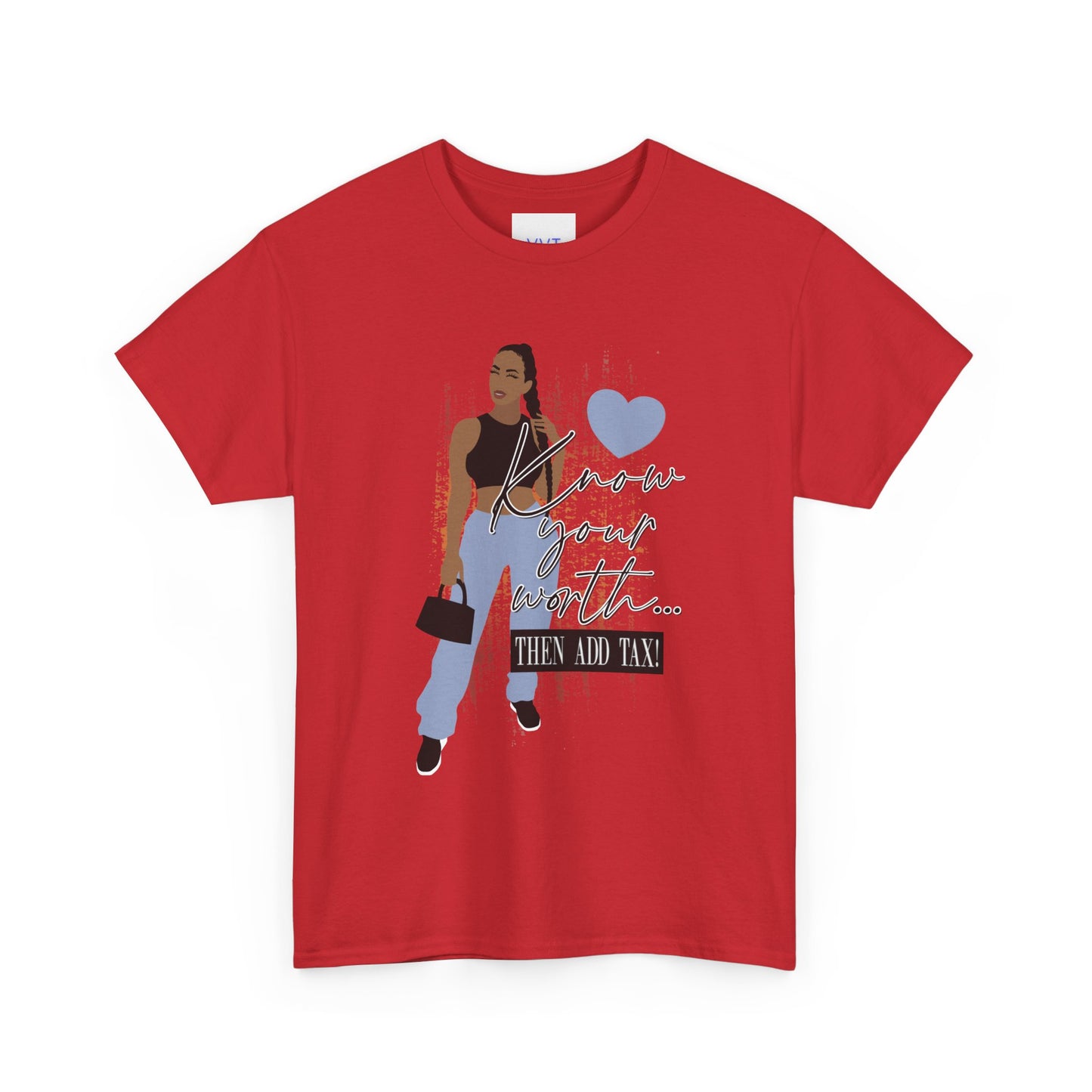 “Know Your Worth, Then Add Tax” Women Empowerment T-Shirt - Black Crop Top