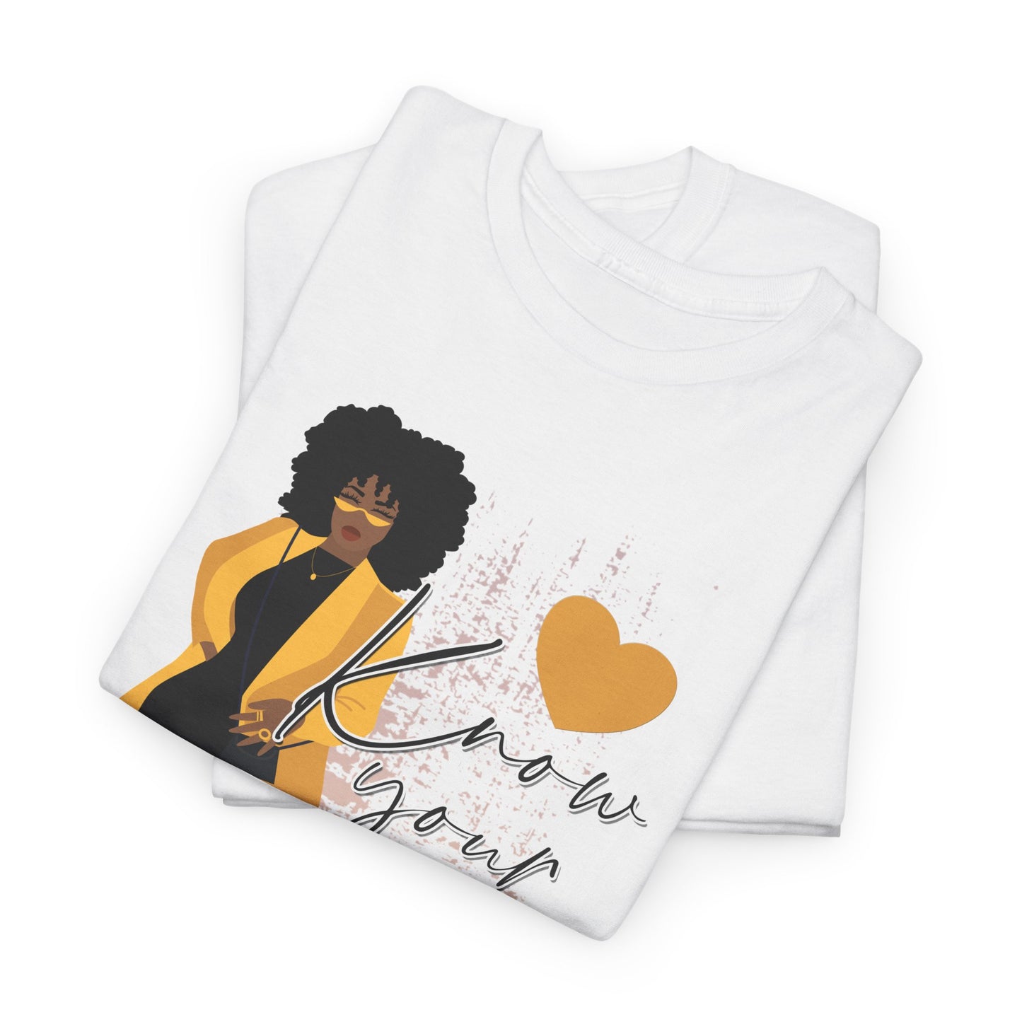 “Know Your Worth, Then Add Tax” Women Empowerment T-Shirt - Black Dress w/ Yellow Jacket