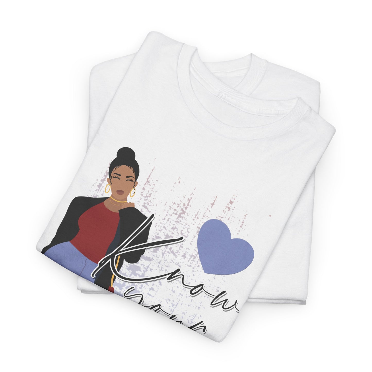 “Know Your Worth, Then Add Tax” Women Empowerment T-Shirt - Red Shirt w/ Black Jacket
