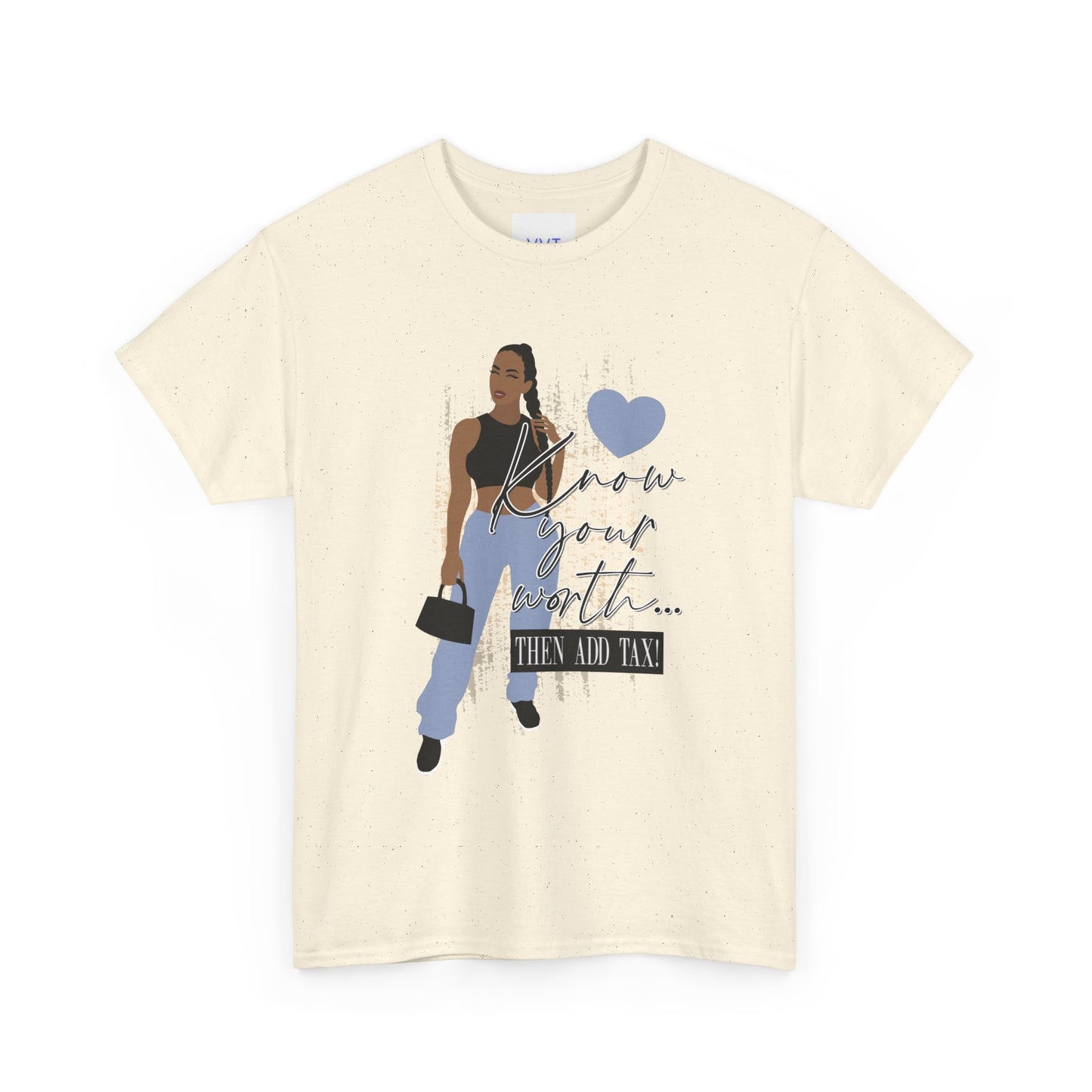“Know Your Worth, Then Add Tax” Women Empowerment T-Shirt - Black Crop Top