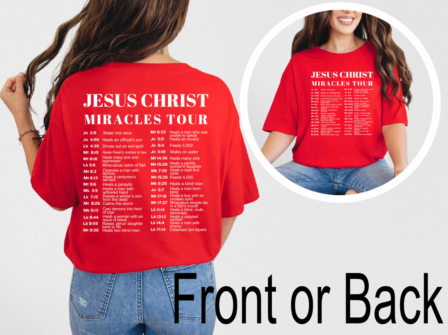 Jesus Christ Miracles Tour T-Shirt