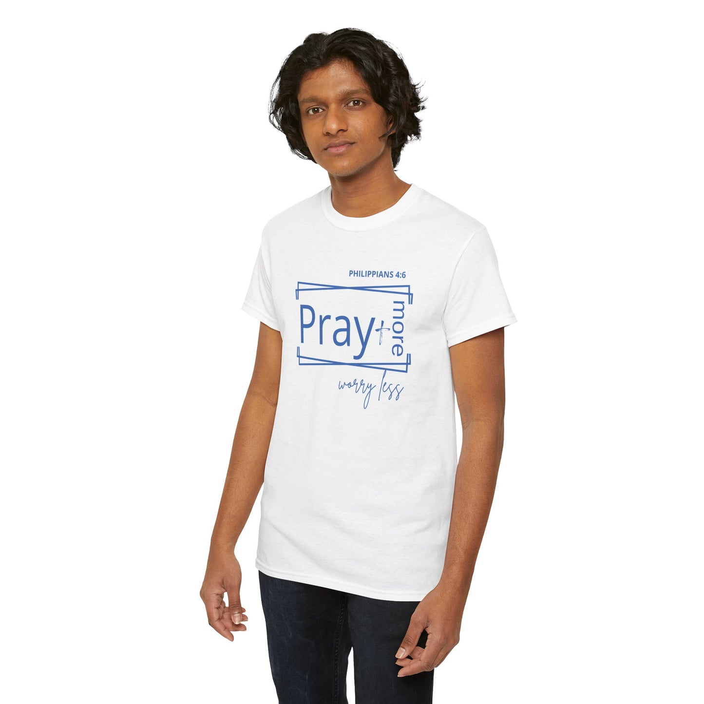 White & Blue - Pray More, Worry Less Philippians 4:6
