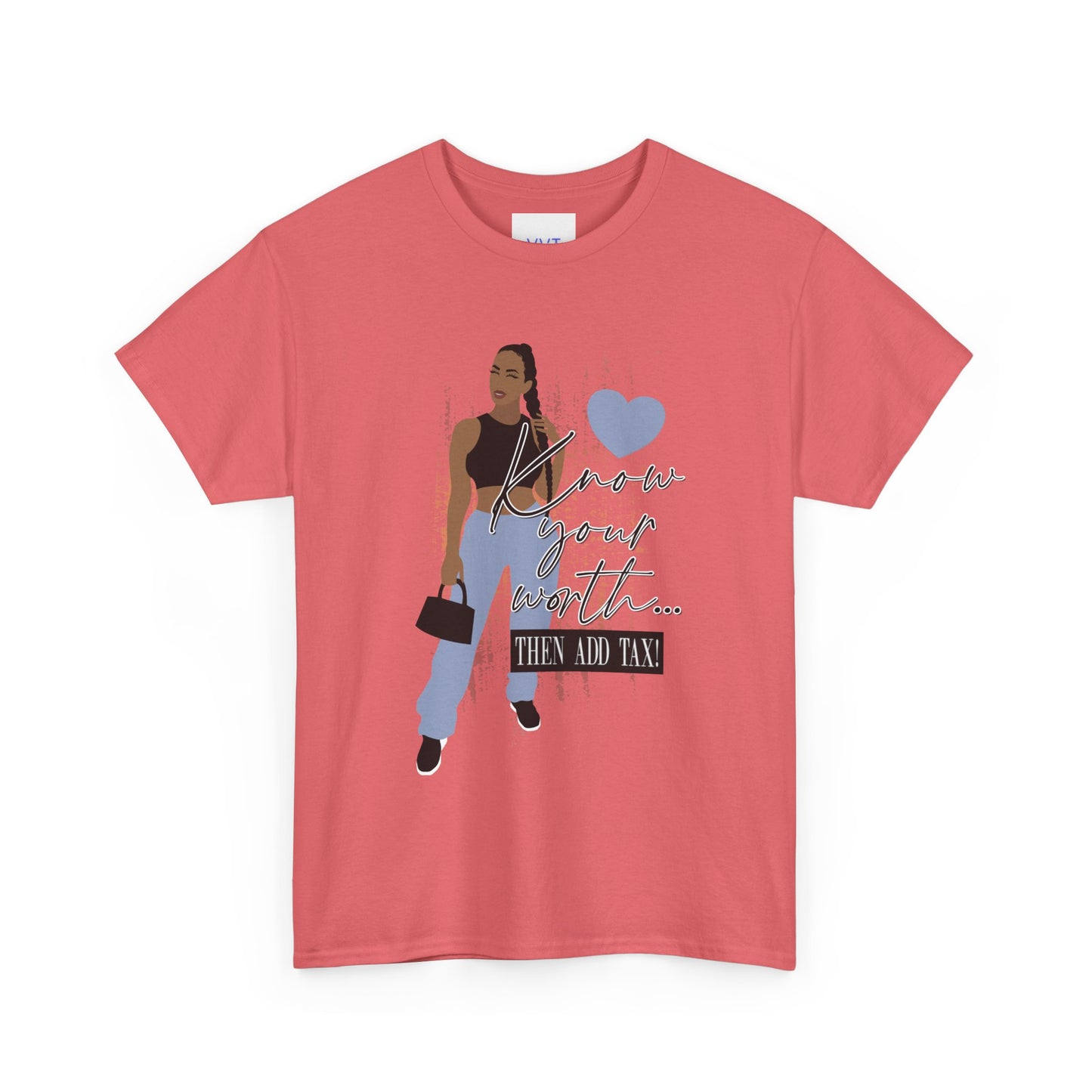 “Know Your Worth, Then Add Tax” Women Empowerment T-Shirt - Black Crop Top