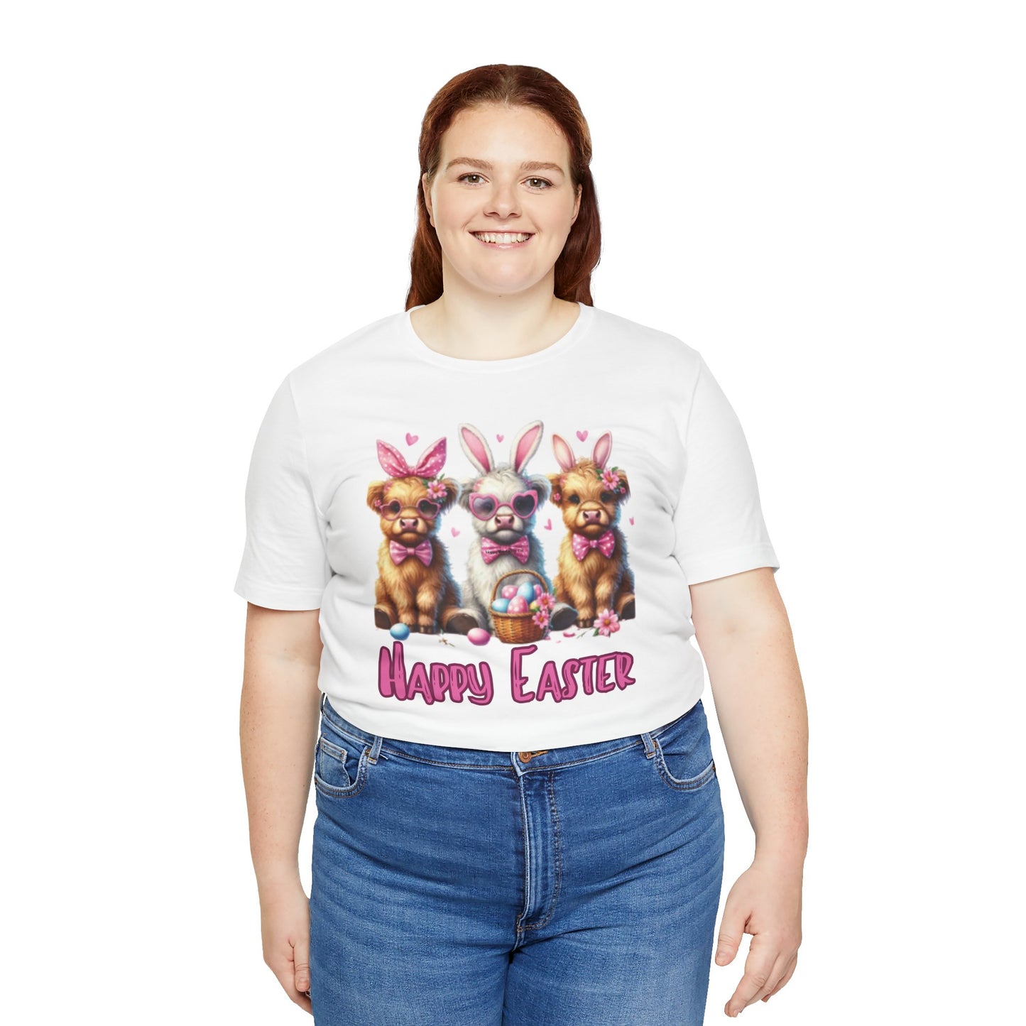 Highland Cows Happy Easter Tshirt - Unisex Tee