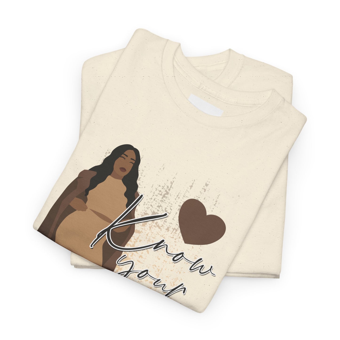 “Know Your Worth, Then Add Tax” Women Empowerment T-Shirt - Tan Outfit