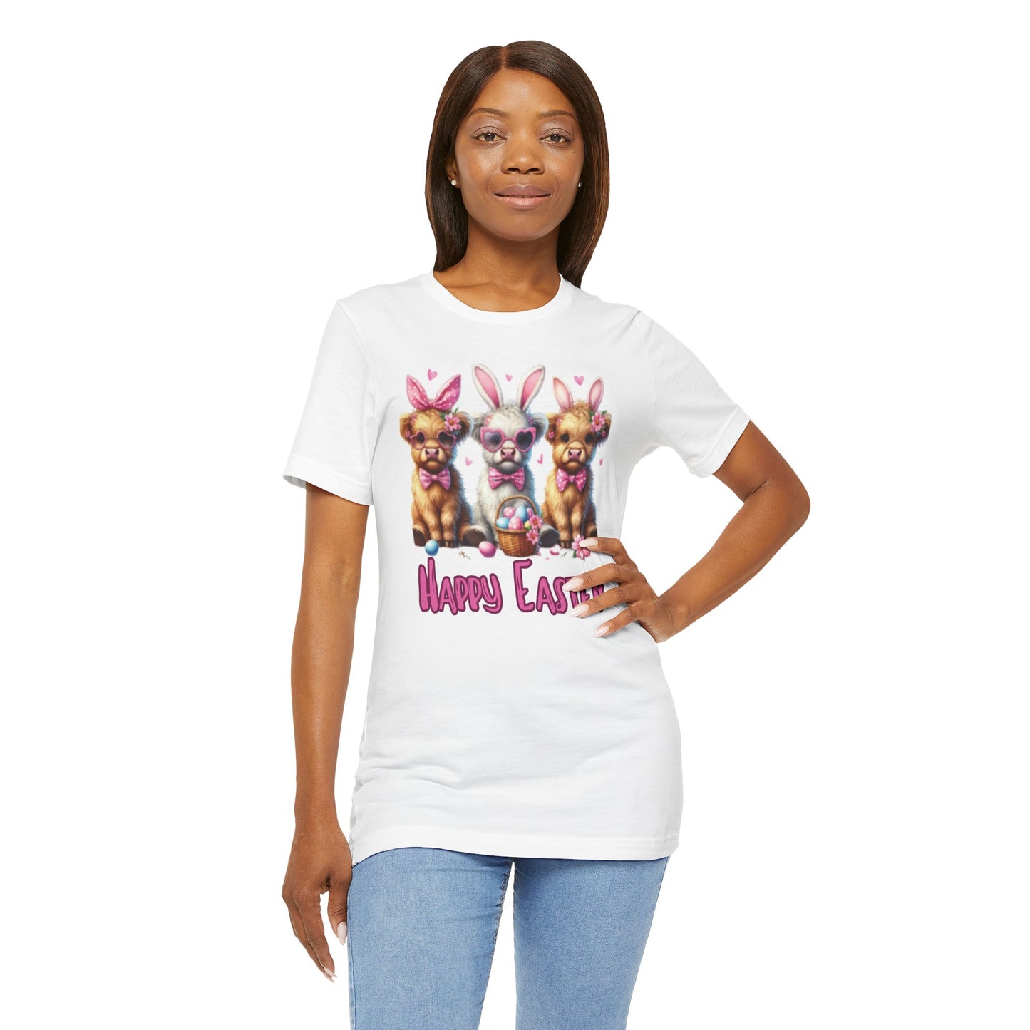 Highland Cows Happy Easter Tshirt - Unisex Tee